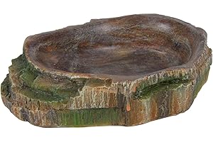 Trixie Reptile Rainforest Decoration Water and Food Bowl, 10 x 2.5 x 7.5 cm, Pack of 2