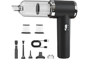 letiziai Aspirador de Mano Potente, 4 en 1 Aspiradora Sin Cable con 5200mAh y Carga USB, Aspirador Coche para Hogar, Pelos Mascotas y Bolsas Vacío Ropa