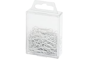 ‎WEDO Wedo 901244200 Büroklammern (Metall, 27 mm, mit Kunststoffüberzug) 100 Stück, weiß