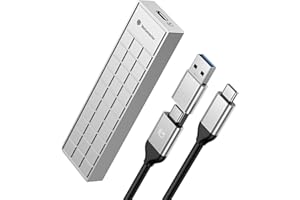 Yottamaster Case SSD M.2 NGFF SATA con dissipatore in alluminio, USB3.1 (6Gbps) Type C a B Key/B&M Key Custodia Disco Rigido SATA SSD con UASP e TRIM (per 2230/2242/2260/2280 SSD SATA)-Argento