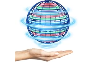 frovi 2023 Fliegender Ball,Hover Ball,Flying Ball,hoverball,Flying Spinner,Fliegender Magic Ball für Kinder Erwachsener mit LED-Leuchten, 360° drehende Hand betätigt Boomerang (Blue)