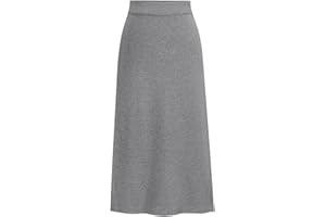 Riou Gonna Tubino a Maglia in Lana Donna Invernale Midi Gonna a Matita Elegante Gonna Lunga a Vita Alta con Spacco Laterale Gonna Tubino Caldo