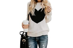 FGFD&OU Maglione Donna Felpa Ragazza Sweatshirt Oversize Pullover Invernali Primavera Manica Lunga Casual Moda Girocollo Tops Natale