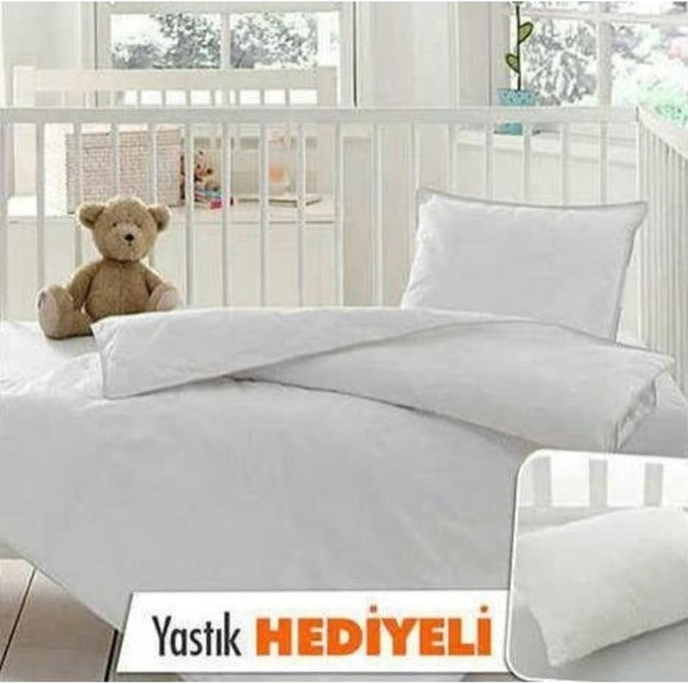 Özdilek Ranforce Bebek Yorganı,%100 Pamuk, 95 x 145 cm, Beyaz