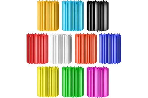 Couvre Rayon,PSLER 72 Pièces Peaux de Rayons Enjoliveurs de Jantes Housses de Protection Réutilisables pour Moto de Montagne en Fauteuil Roulant - 11 Couleurs Mélangées