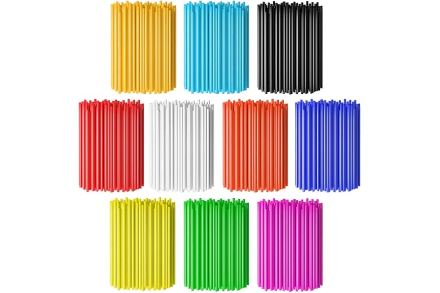 Spoke Covers Spoke Skins,PSLER 72pcs Wheel Rim Trim Wrap Reusable Protector Covers for Wheelchair Mountain Motorbike - 11 Mixed Colors Spoke Covers