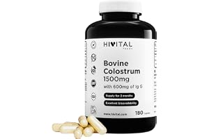 Kolostrum 1500 mg. 180 kapslar för 2 månader. | 100% Naturligt Bovint Kolostrum från Betande Kor med 600 mg (40%) IgG. Rik på