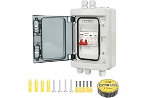 MENAYODA PV DC Überspannungsschutz Trennschalter IP65 Wasserdicht Blitzschutz Leitungsschutzschalter 500V 2P 40A 20-40KA Solar Trennschalter PV Anlage