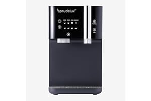 SPRUDELUX JUMAN SUPREME Wasserspender mit Sprudel & Heißwasser – Umkehrosmose Direct-Flow mit UVC – Wasserfilter mit CO2 – Auftischgerät für Küche & kleine Büros - Tafelwasseranlage | (Wassersprudler)