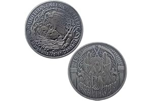 YIQILAFADA Valar Morghulis Valar Dohaeris God Face Man Death Challenge Coin Vintage Art Punk Coin