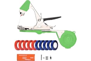 MoPei Legatrice per Piante per pomodori, lamponi e UVA, comprensiva di Nastri, graffette e Lame di Ricambio (Verde)