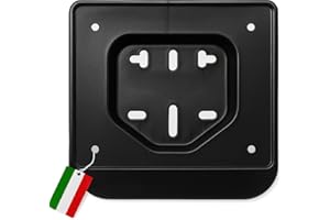 Porta Targa Universale Europeo per 50 CC GAMBC® - Porta targa Moto 50 - Portatarga motorino - Accessori Scooter 15x15,5 x targhe 14*12 + Bandella per adesivi - Plastica Alta Resistenza - Made in Italy