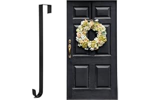 Hongyans Crochet de Porte Couronne pour Porte D'entrée Cintre de Couronne de Noël Crochets de Porte Guirlande en Métal pour Décoration de Noël de Mariage Crochet à Vêtements Chapeau