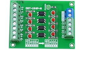 Reland Sun NPN Uscita Ottoaccoppiatore a quattro vie Isolamento PLC Livello di tensione Scheda di conversione 1.8 V 3.3 V 5 12 V 24 V Trasmissione unidirezionale (12 V a 5 V)