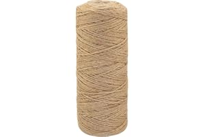 Hilpaty Corda di Iuta Naturale 1mm 300M Spago Corda per Decorativa, Giardinaggio, Artigianato, Fai da te, Imballaggio Regalo, Floricoltura