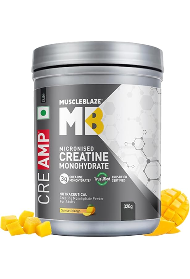 MuscleBlaze Micronised Creatine Monohydrate CreAMP Powder