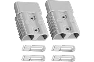 JREHUIG 2 Pièces 120A Rapide Connecteur Batterie, Courant élevé Conector 120A 600V, Prise de Connecteur, pour Camping-Car, Voiture, Caravane und Grandes Machines Électriques (Gris)