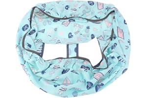 HERCHR 2 in 1 Copri Seggiolone e Carrello Spesa, Portatile Seduta Bimbi Cuscino per Seggiolino per Sedia Neonati, Copri seggiolone in Seta, 360 Protezione Completa Carrello della Copertura 65x35x40cm