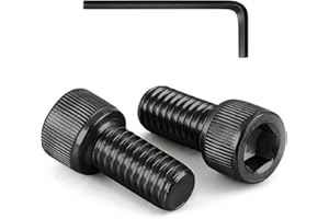 ORTAVA 20 sztuk śrub M5 x 12, śruby cylindryczne, śruby z łbem cylindrycznym DIN 912 / ISO 4762, sześciokątne, czarny tlenek, pełny gwint, stal stopowa z kluczem imbusowym