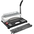 TIANSE Binding Machine, 21-Hole, 450 Sheet, Comb Binding Machine with Starter Kit 100 PCS 3/8' Comb Binding Spines, Comb Binding Machine Perfect for Daily Office Documents