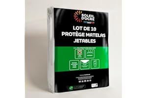 SOLEIL D'OCRE Soleil d’Ocre, zestaw 10 jednorazowych ochraniaczy na materac, 80 x 200 cm