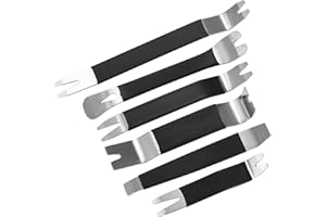 BJBJJIU 6 Pezzi Kit Smontaggio Pannelli Auto Attrezzo, Kit Leve Plastica Smontaggio Auto, Kit Smontaggio Plastiche Auto, per Rimozione Riparazioni Auto Pannelli Porta, Radio e Cruscotto