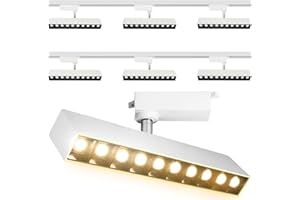 Bravsekai 6 Lampara Techo Focos Blanco Orientable, Lámpara de Techo LED Focos 3000K Blanco CálidoMetall Apliques Techo Focos Giratorio para Dormitorio Pasillos Salas Cocina