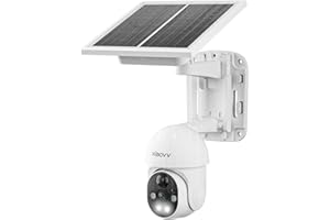 XIAOVV HD überwachungskamera aussen,überwachungskamera aussen solar Kabellose einfache Installation,2.4G WLAN überwachungskamera aussen akku 10000ma,Zwei Jahren Batterielaufzeit