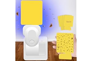 FLYSCLEAN Flying Insect Trap for Indoor Use, 2023 New Fruit Fly Catcher Trap, Flying Insect Killer Safe Bug Catcher Flying Gnat Trap for Home Use with Sticky Pad for Fruit Flies - White 1 Pack