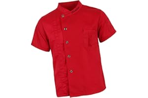 SHARPLACE Unisex Chef Jackets Short Sleeves Cook Coat Shirt Hotel Kitchen Uniforms Work Apparel 5 Colors