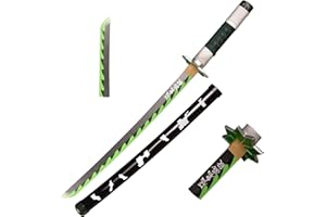 SKYWARD BLADE lkjad Wood Cosplay Anime Sword, Shinazugawa Samurai Sword, Kids Toys, Anime Fan, The Special Knife of Black Katana Knife