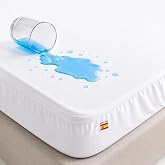 Waterproof Mattress Protector Jersey White | 100% Micro PES, Hygienic, Anti-mite Barrier, Ergonomic, Breathable | Total Prote