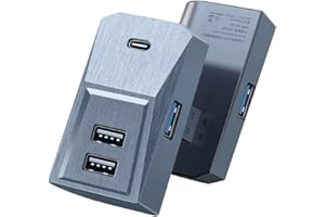 PANLOUTING Hub USB z 4 portami, 3 porty USB i port typu C, rozdzielacz USB do schowka Tesla Model 3/Y