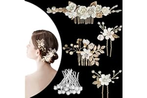 Kleemeiero 22PCS Accessoires de Cheveux de Mariée Pince à Cheveux de Mariage Peigne à Cheveux Mariée Broche Cheveux Mariage Perle Bijoux Cheveux Mariage Epingles à Cheveux Mariage pour Femme