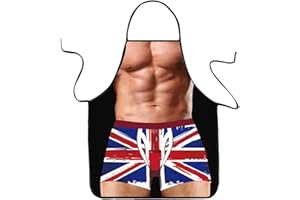 VemeFufu Oktoberfest, Christmas, Beer Festival Apron - Red, One Size Fits All - Waist, Novelty, Cartoon - Adults, Social Event Enthusiasts - Kitchen/Cooking