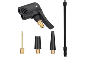LongZYU Connettore Valvola Pneumatica Universale,Connettore Valvola Gonfiaggio Pneumatici,2 in 1 Air Chuck Pneumatico per Auto Valvola del Pneumatico Connettore per Gonfiatore Pompa, Bicicletta, Moto