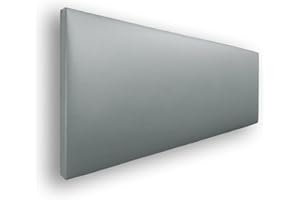 Silcar Home - Cabecero de Cama 145 Gris Jep - Estructura de Madera, Tapizado en Polipiel Liso, Diseño Moderno, Fácil Instalación, Acolchado - Polipiel Gris, 145 cm