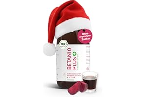 ‎CELLAVENT HEALTHCARE Rote Beete Saft - 100% Bio Rote Beete Extrakt - hochkonzentriert, 5,3 kg Rübe / 500 ml - reich an Nitraten, Betain & Betanin - 46x weniger Oxalsäure als in frischer Beetroot - Betanio PLUS (500 ml)
