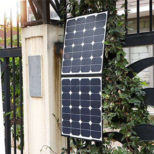Solarpanel MOHOO® Solar-Ladegerät 5.5A 18V 100W sunpower_Chip Monokristalline Silizium-Solarzellen Faltbare Solarzellen mit MC4 Ladekabel für Auto-Batterien, Auto, RV, Boot Solar-Straßenlaterne usw. - 6