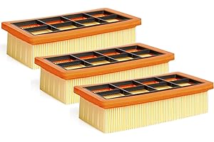 BIHARNT 3 Pack KFI 7420 Filtre plissé plat accessoire pour Kärcher les aspirateurs AD 2, AD 2 Battery,AD 3, AD 3.000, AD 3200, AD 3 Premium et AD 4 Premium,6.415-953.0