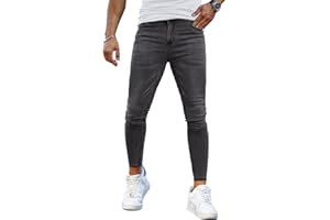 GINGTTO Jeans Uomo Pantaloni Skinny Elastico Pantalone Slim Fit Stretch Aderenti Denim Pants