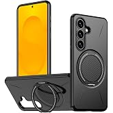 Rongep [Mag-Forge] Samsung Galaxy S25 Plus i&ccedil;in Kılıf 360&deg; D&ouml;nebilen Standlı [MagSafe ile Uyumlu] S25 Plus Koruyucu G&uuml;&ccedil;l&uuml; Man