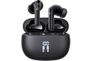 YELKUTT Bluetooth Kopfhörer, Kopfhörer Kabellos Bluetooth 5.3 mit 6 ENC Mikrofon, In Ear kopfhörer Bluetooth mit HiFi Stereo Tiefer Bass, Lärmminderung, 50Std Spielzeit, IPX8 Wasserdicht Ohrhörer LED-Anzeige