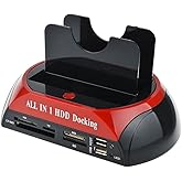 PrimeX PX-385 Harici USB 2.0 2.5/3.5 IDE + SATA HDD Docking, Kart Okuyuculu Harddisk Okuma Adapt&ouml;r&uuml;, Eski IDE SATA Disk Veri 