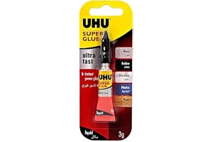 Uhu 25253,Super Glue Liquid 3 G Jumbo Card
