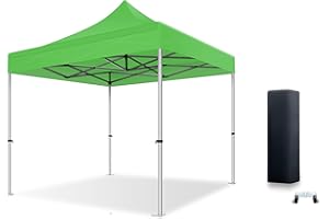Actiexpress Tente Pliante Barnum Pliant Tonnelle Professionnelle 2x2,3X3,3x4.5,3x6,4x8 Structure en Aluminium 45mm Toit 450g/m² qualité professionelle (Vert Pomme, 3x3)