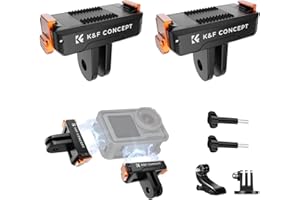 K&F CONCEPT 2er Pack Magnetische Schnellverschluss Adapterhalterung für DJI Osmo Action 5 Pro, Magnethalterung mit 1/4" Schnellverschlussschnalle für DJI Osmo Action 4/3, DJI Osmo 360 Zubehör