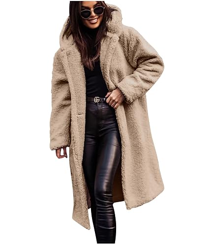 Teddy-Fleecejacke Damen Lang & Oversized – Warm, Weich & Perfekt Für Den Winter