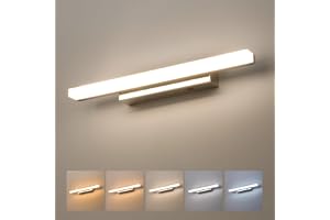 Yafido LED Badrumsspegellampa 40cm 5 Ljusfärger IP44 10W 880LM Krom 220V Varmt Naturligt Kallvitt