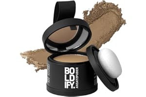 ‎BOLDIFY BOLDIFY Ansatzpuder 4g - Haar Concealer zur Haarverdichtung für Frauen und Männer, Grauabdeckung für 24h, wasserfestes Haar Make-up zum Ansatz kaschieren (Dunkelblond)